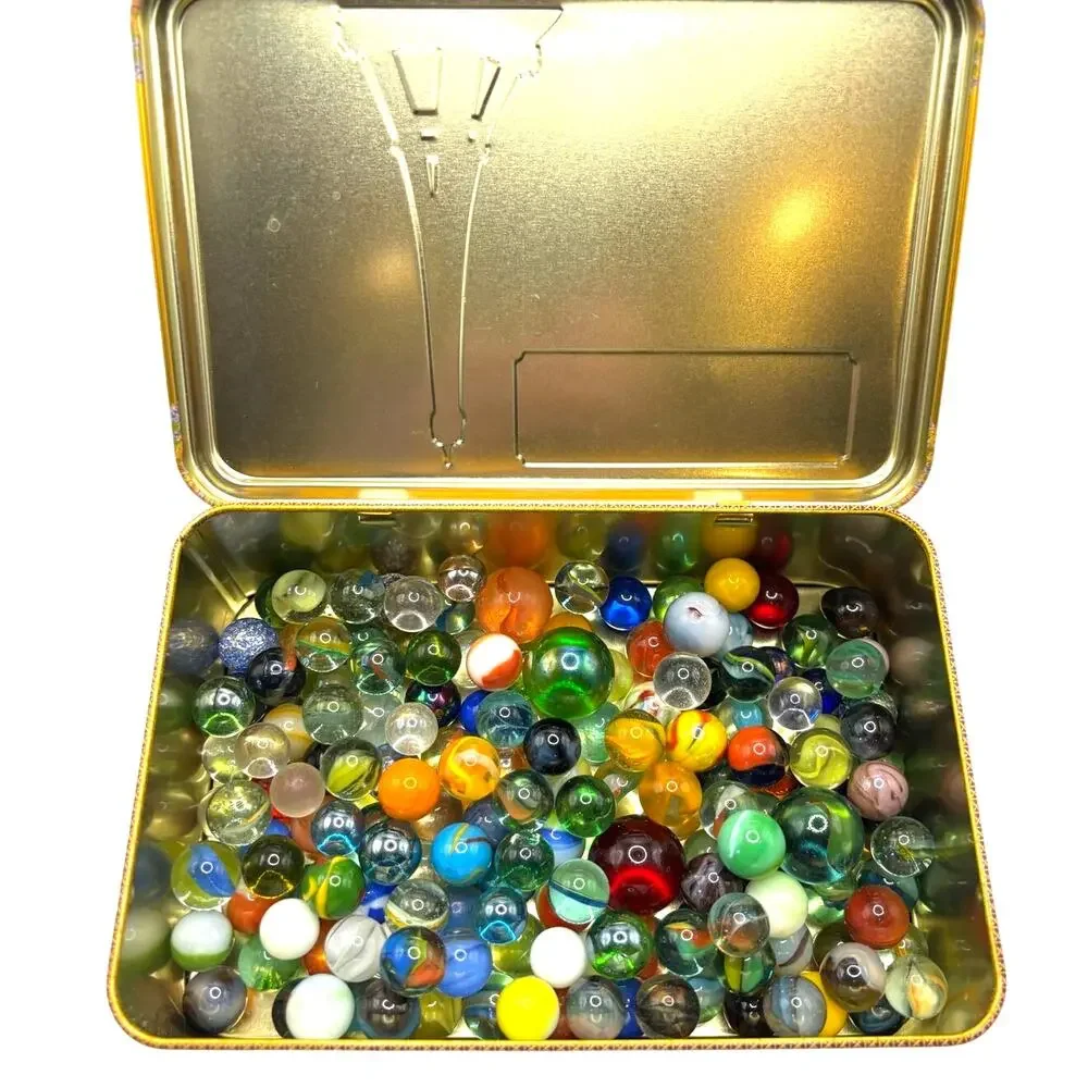 1.81 lbs Vintage Marbles with Possible Uranium, Akro, Vitro, Jabo